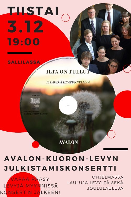 Avalon-kuoron levynjulkistamiskonsertti Avalon-kuoron levynjulkistamiskonsertti